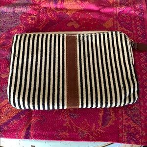 ✨Madewell Canvas Striped Zipper Pouch/Wallet